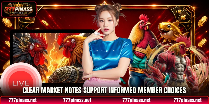 Clear market notes support informed member choices Clear market notes support informed member choices