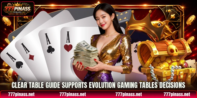 Clear table guide supports evolution gaming tables decisions Clear table guide supports evolution gaming tables decisions