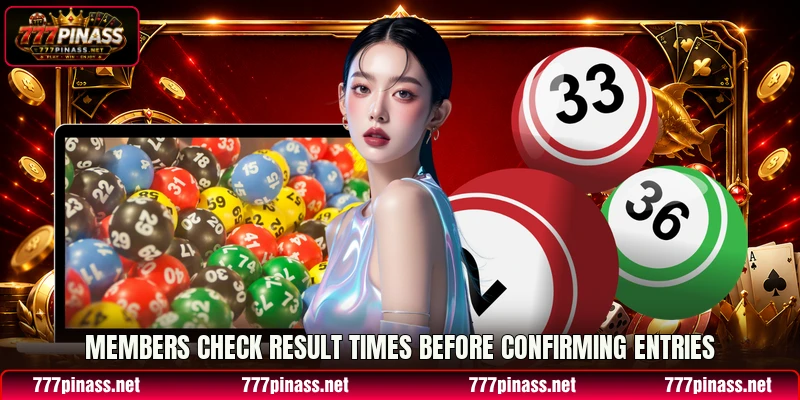 Members check result times before confirming entries Members check result times before confirming entries