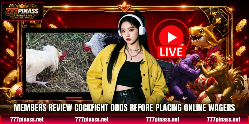 Members review cockfight odds before placing online wagers Members review cockfight odds before placing online wagers