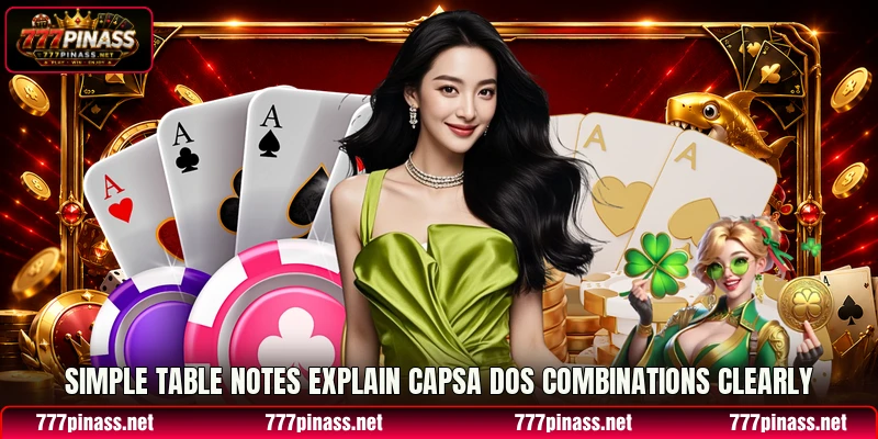 Simple table notes explain capsa dos combinations clearly Simple table notes explain capsa dos combinations clearly