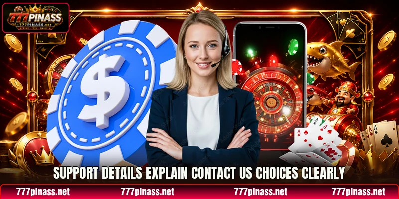 Support details explain contact us choices clearly Support details explain contact us choices clearly